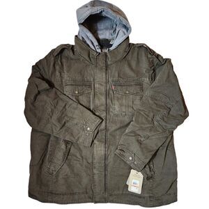 Levi’s Hooded Military Lined Jacket | Men's 3XLT Tall Olive